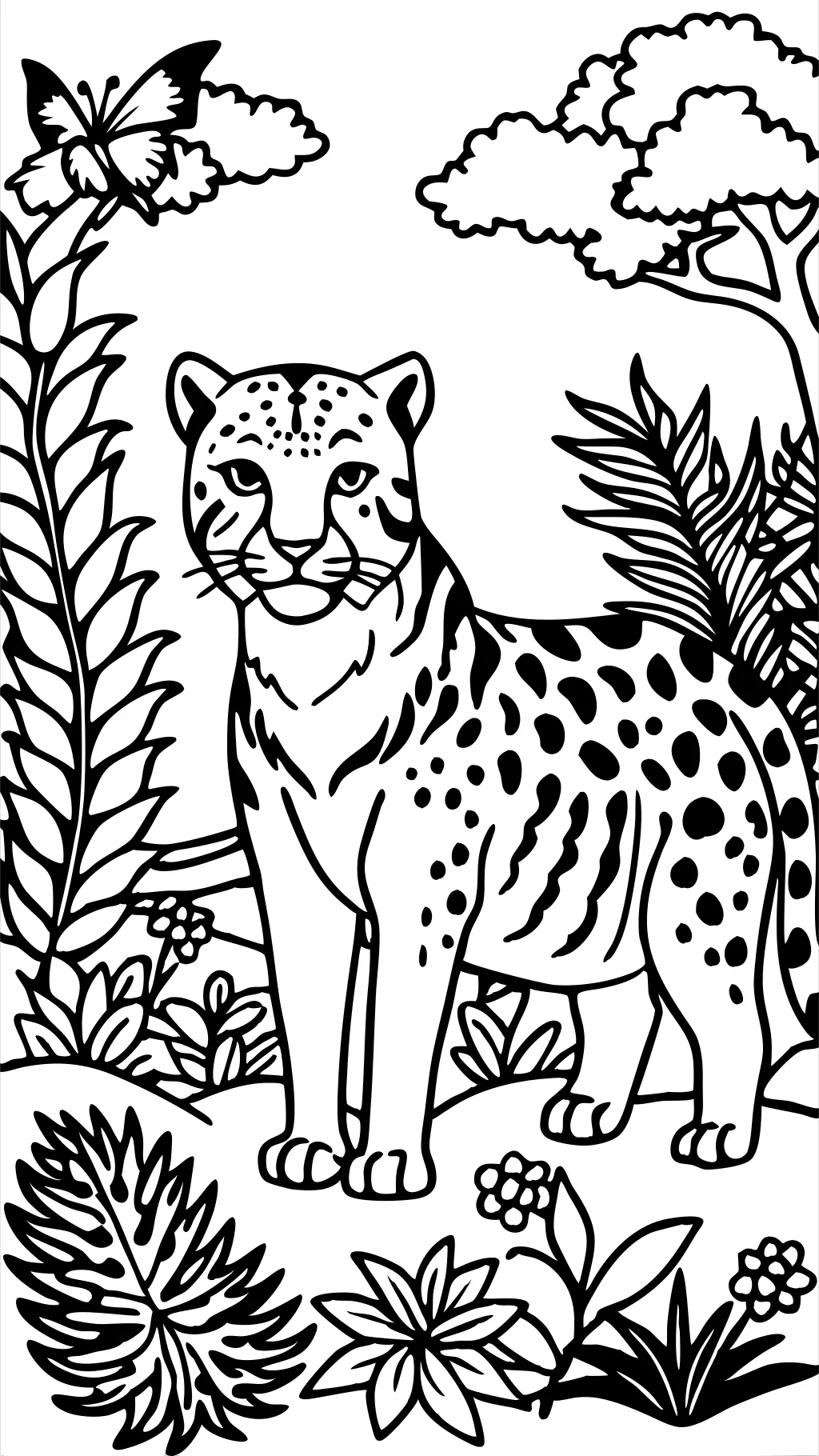 coloring pages wild cats